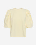 LOA PUFF SLEEVE SWEAT TOP BUTTER YELLOW