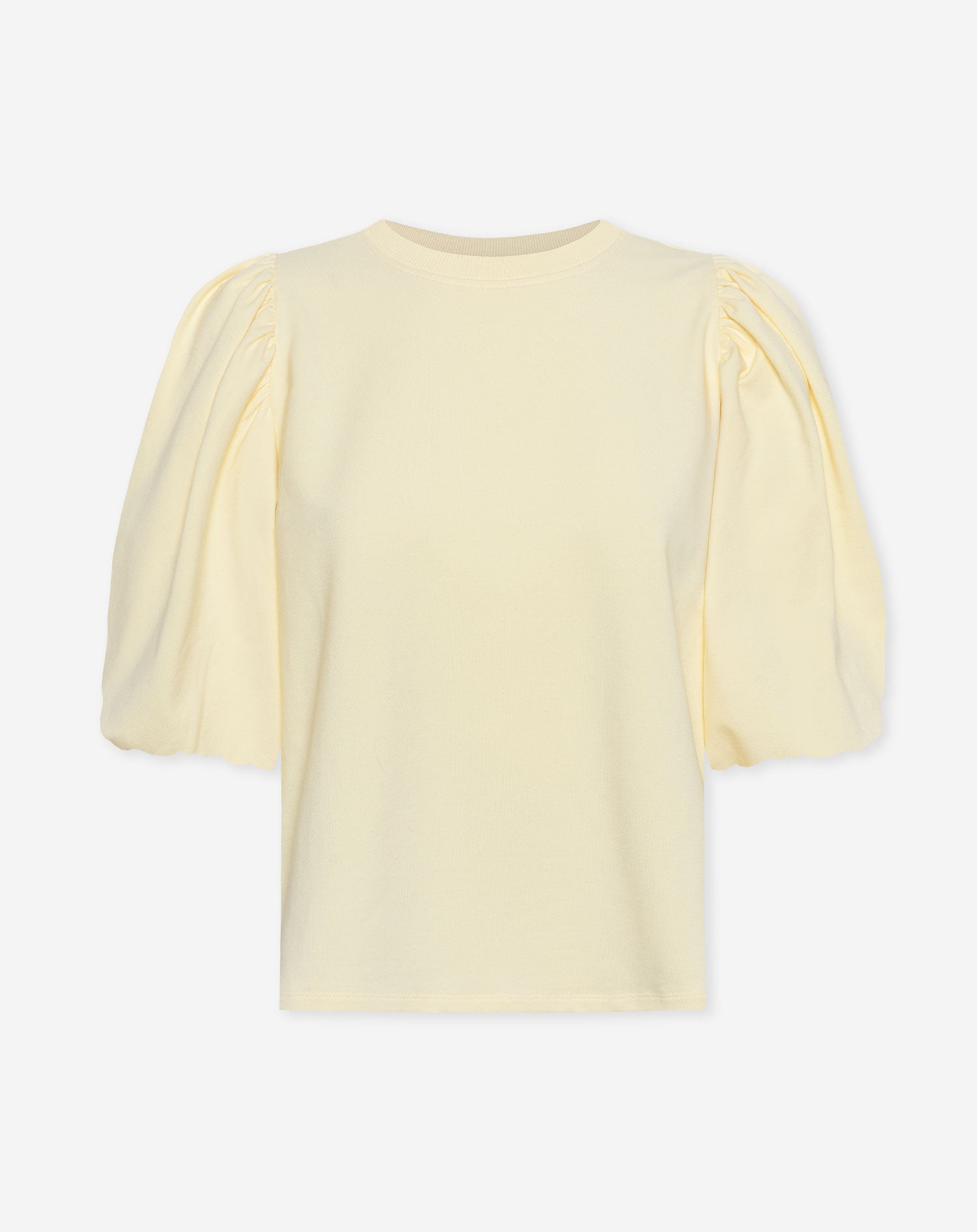 LOA PUFF SLEEVE SWEAT TOP BUTTER YELLOW