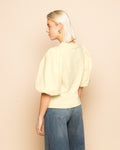LOA PUFF SLEEVE SWEAT TOP BUTTER YELLOW