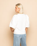 LOA PUFF SLEEVE SWEAT TOP CREAM