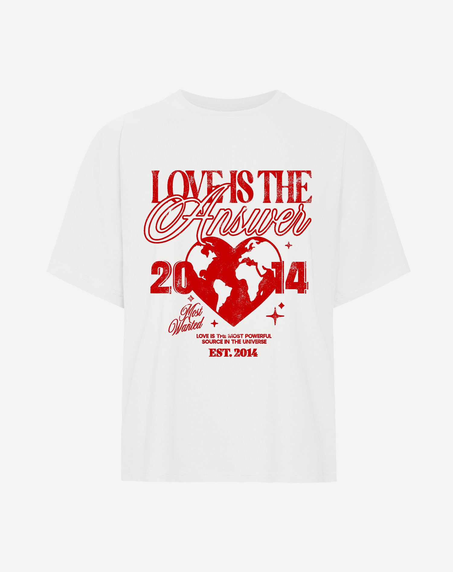 LOVE IS THE ANSWER OVERSIZED TEE CRÉME