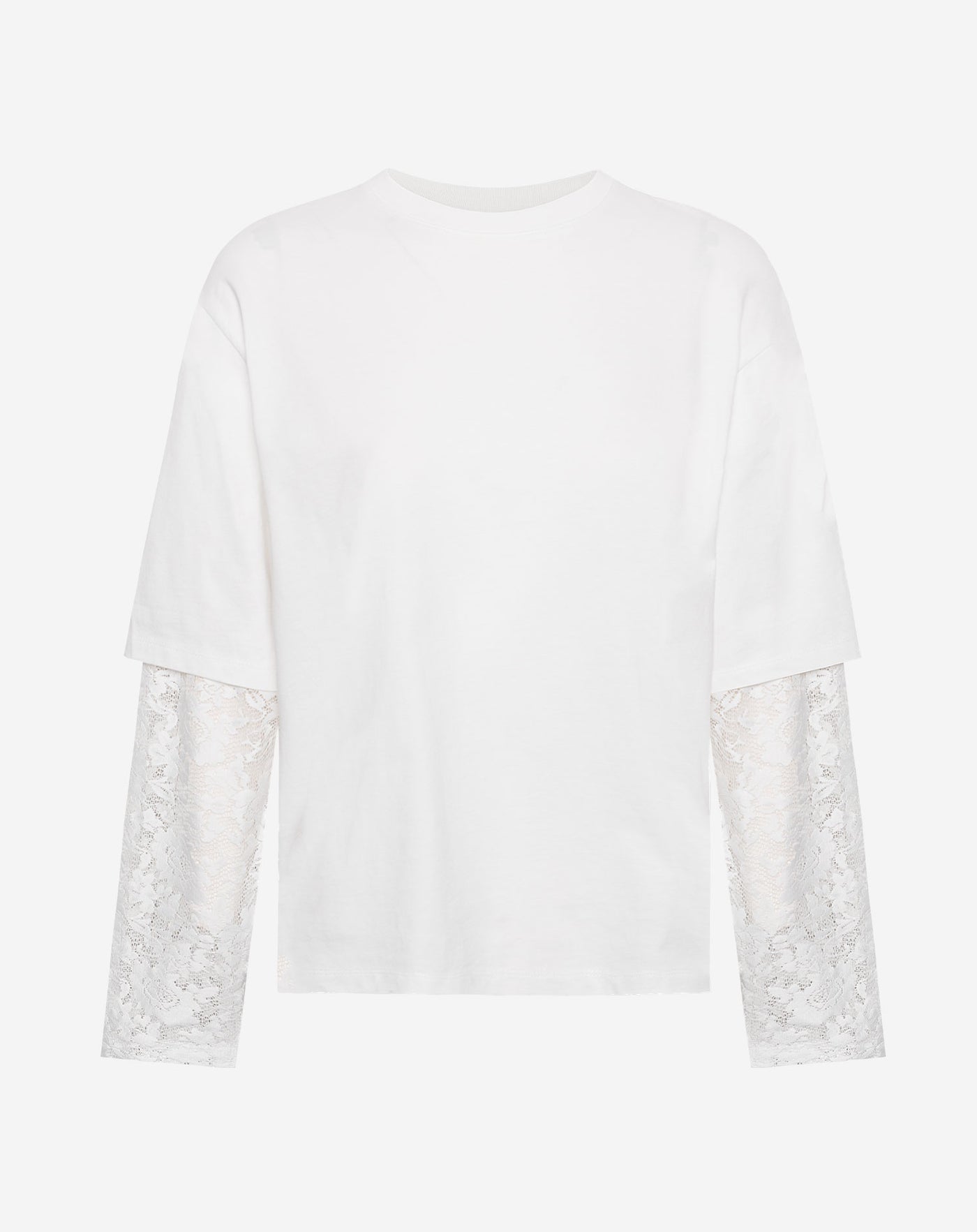 T-shirt Long Oversize Manches Longues Crème