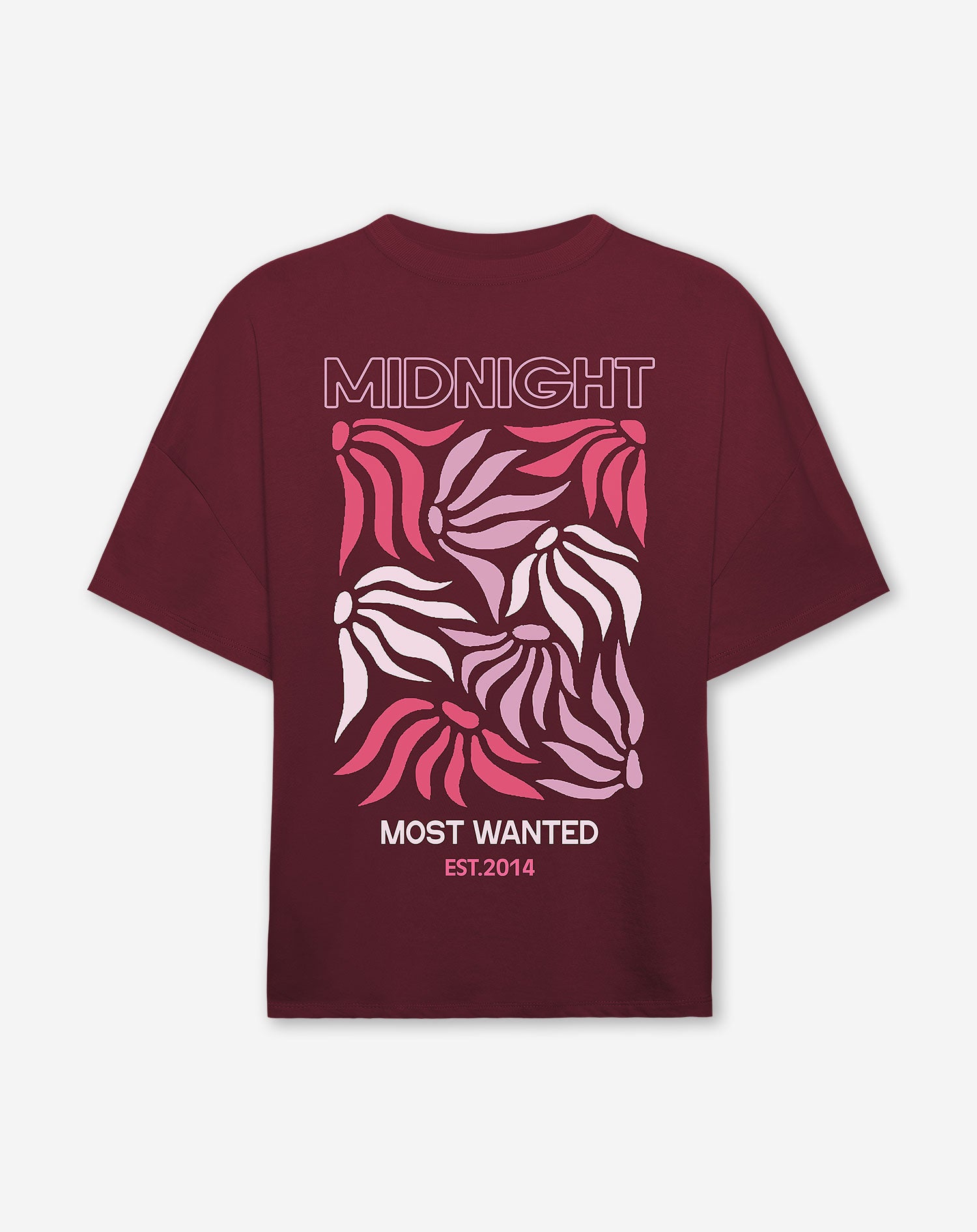 MIDNIGHT OVERSIZED TEE BURGUNDY