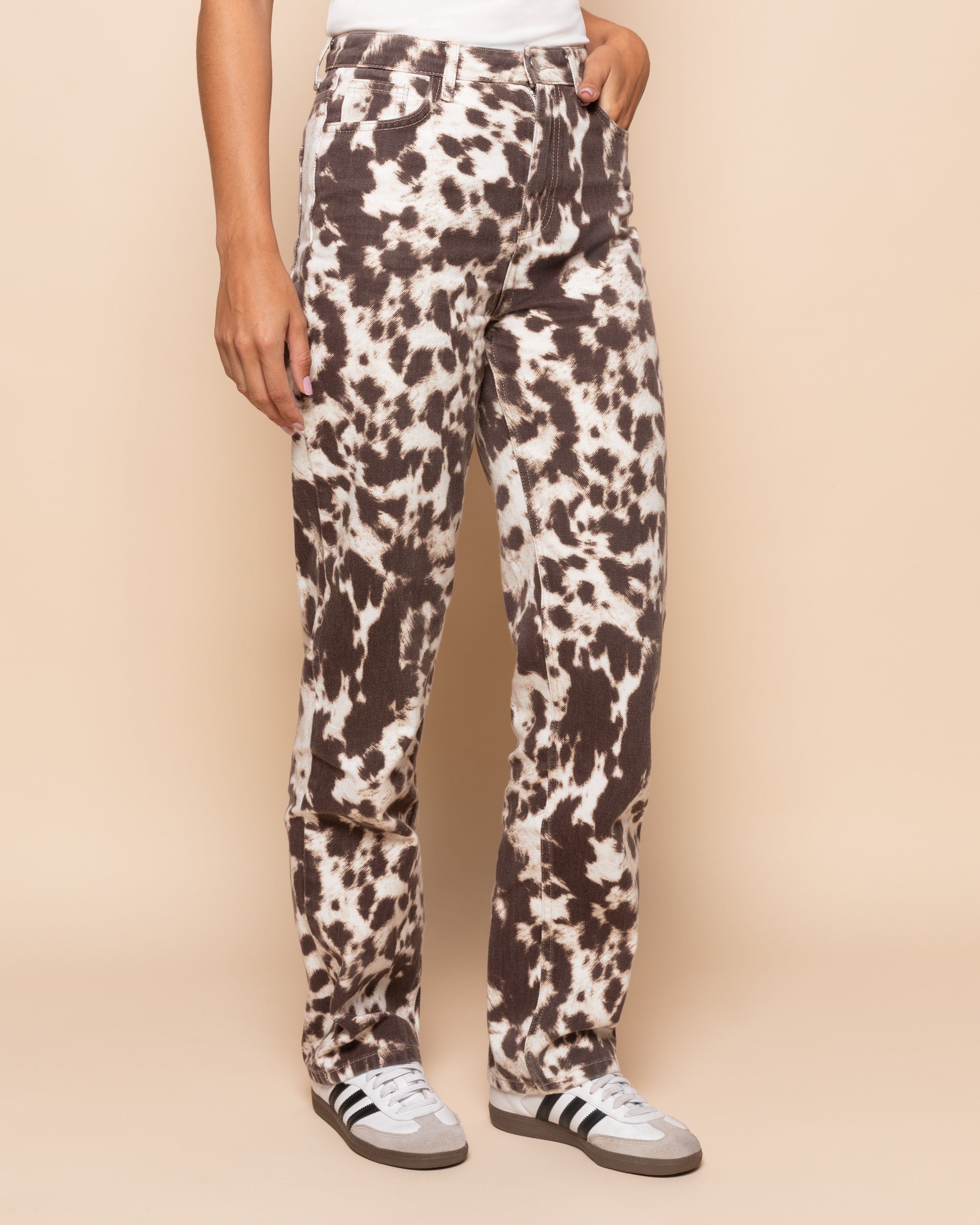 COW ALLOVER JEANS BRUIN
