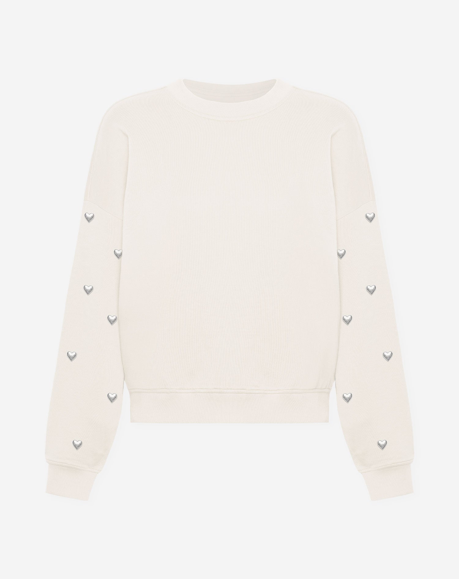 HEART STUD SWEATER CRÈME