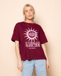 SUNDREAM PERFECTION OVERSIZED TEE CRANBERRY