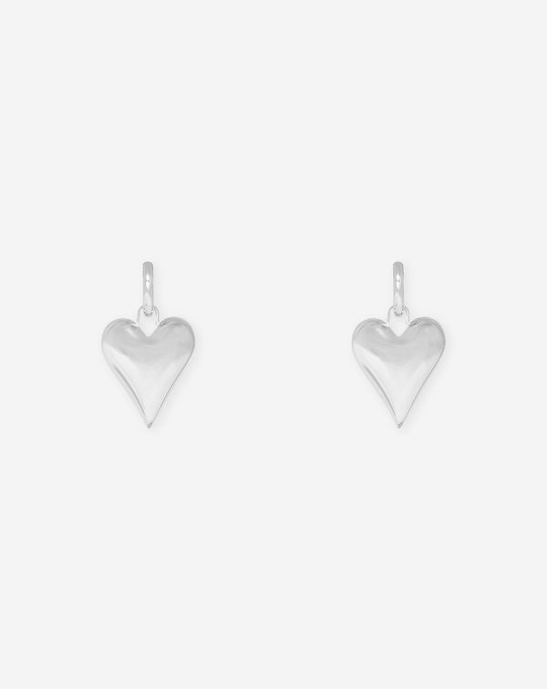 CHUNKY HEART HOOP EARRINGS