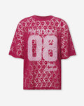 LACE STUDIO OVERSIZED TEE CHERRY