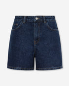 MOM DENIM SHORT DONKERBLAUW