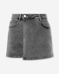 LILLIE DENIM SKORT LICHTGRIJS
