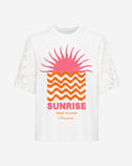 SUNRISE LACE SLEEVE TEE CRÈME