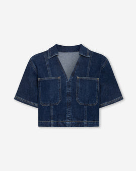 NORE DENIM TOP DARK BLUE