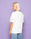 HEART STUD OVERSIZED TEE CREAM