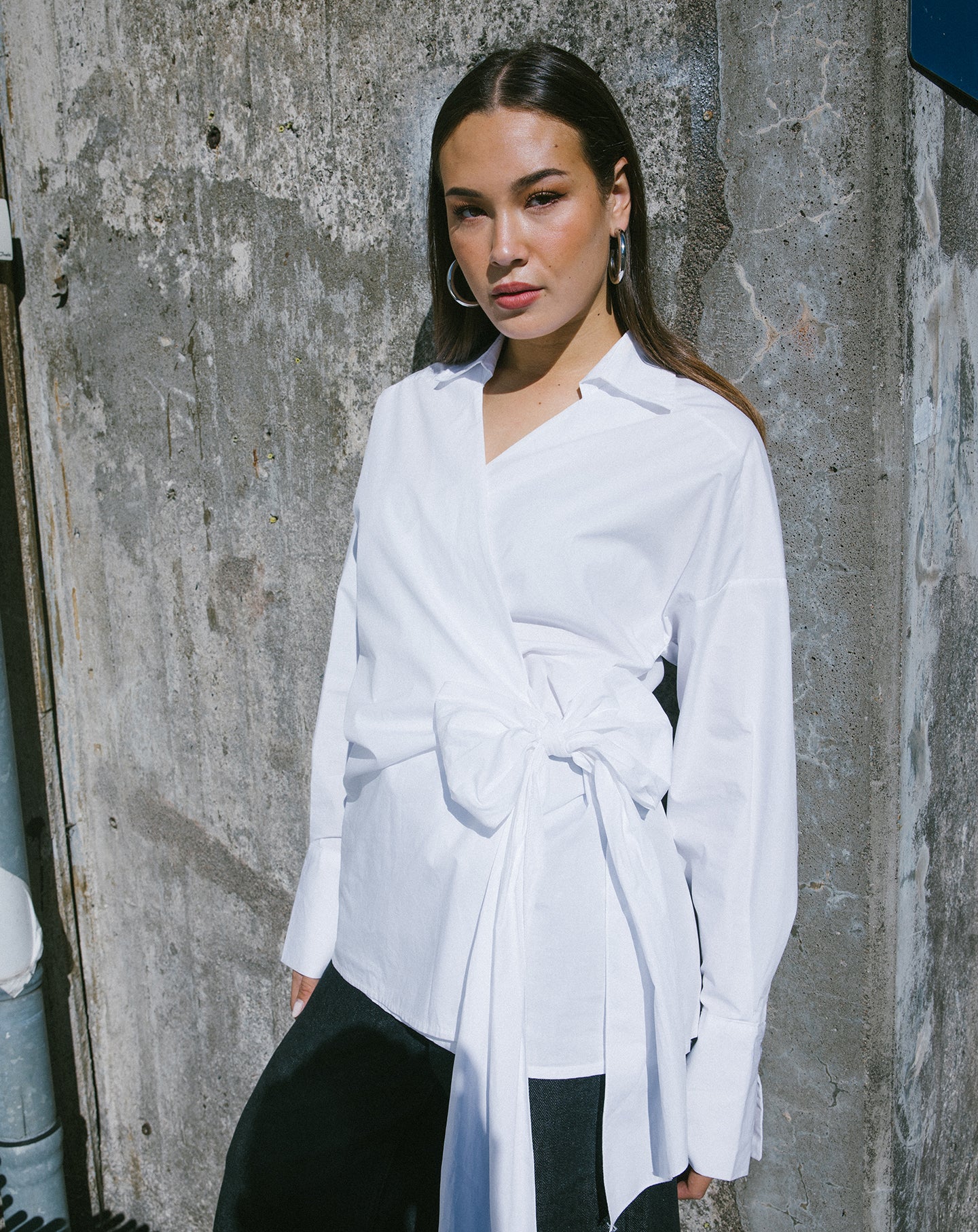 JANE WRAP BLOUSE CRÈME