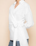 JANE WRAP BLOUSE CRÈME