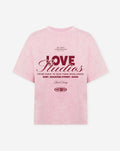 TIE DYE LOVE OVERSIZED TEE PINK