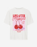 LOVE AFTER MIDNIGHT OVERSIZED TEE CRÈME