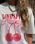 LOVE AFTER MIDNIGHT OVERSIZED TEE CRÈME
