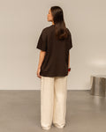 LONG BASIC OVERSIZED TEE DIEP BRUIN