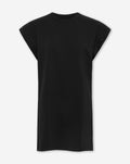 PADDED TEE DRESS ZWART