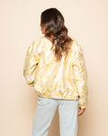 FLOWER JACQUARD BOMBER LIGHT YELLOW