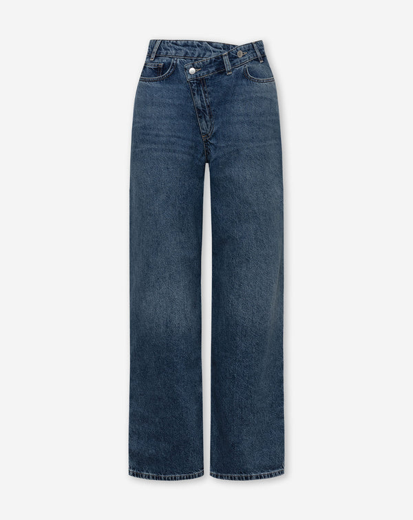 CROSSOVER WIDE LEG JEANS DARK BLUE