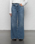 CROSSOVER WIDE LEG JEANS MID BLUE