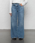 CROSSOVER WIDE LEG JEANS MID BLUE