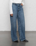 CROSSOVER WIDE LEG JEANS MID BLUE