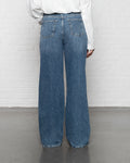 CROSSOVER WIDE LEG JEANS MID BLUE