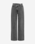 CROSSOVER WIDE LEG JEANS MID GRIJS