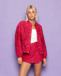 SHELL JACQUARD BOMBER ROOD