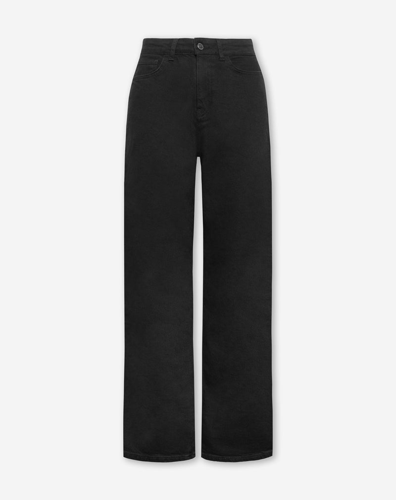 COMFORT WIDE LEG JEANS BLACK