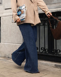 COMFORT WIDE LEG JEANS DARK BLUE