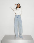 COMFORT WIDE LEG JEANS LICHTBLAUW