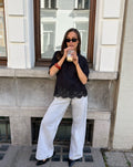 COMFORT WIDE LEG JEANS LIGHT GREY