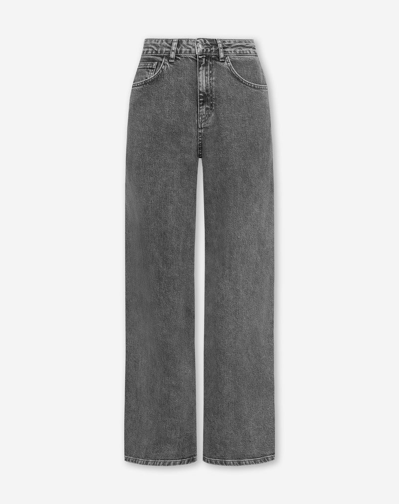 COMFORT WIDE LEG JEANS MID GREY
