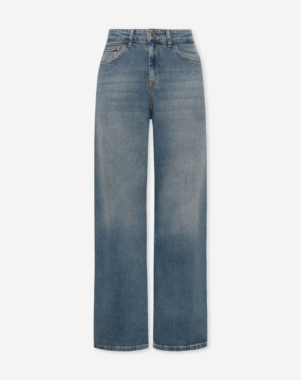 COMFORT WIDE LEG JEANS VINTAGE BLAUW