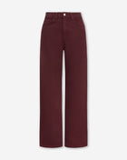 COMFORT WIDE LEG JEANS WINE RED