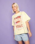 CAPRI SUMMER OVERSIZED TEE BUTTER YELLOW