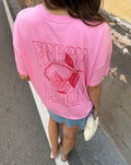 FRESH LEMON OVERSIZED TEE PINK