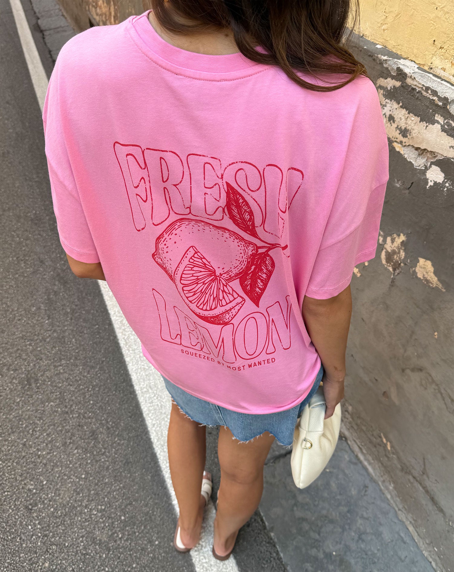FRESH LEMON OVERSIZED TEE ROZE