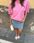 FRESH LEMON OVERSIZED TEE PINK