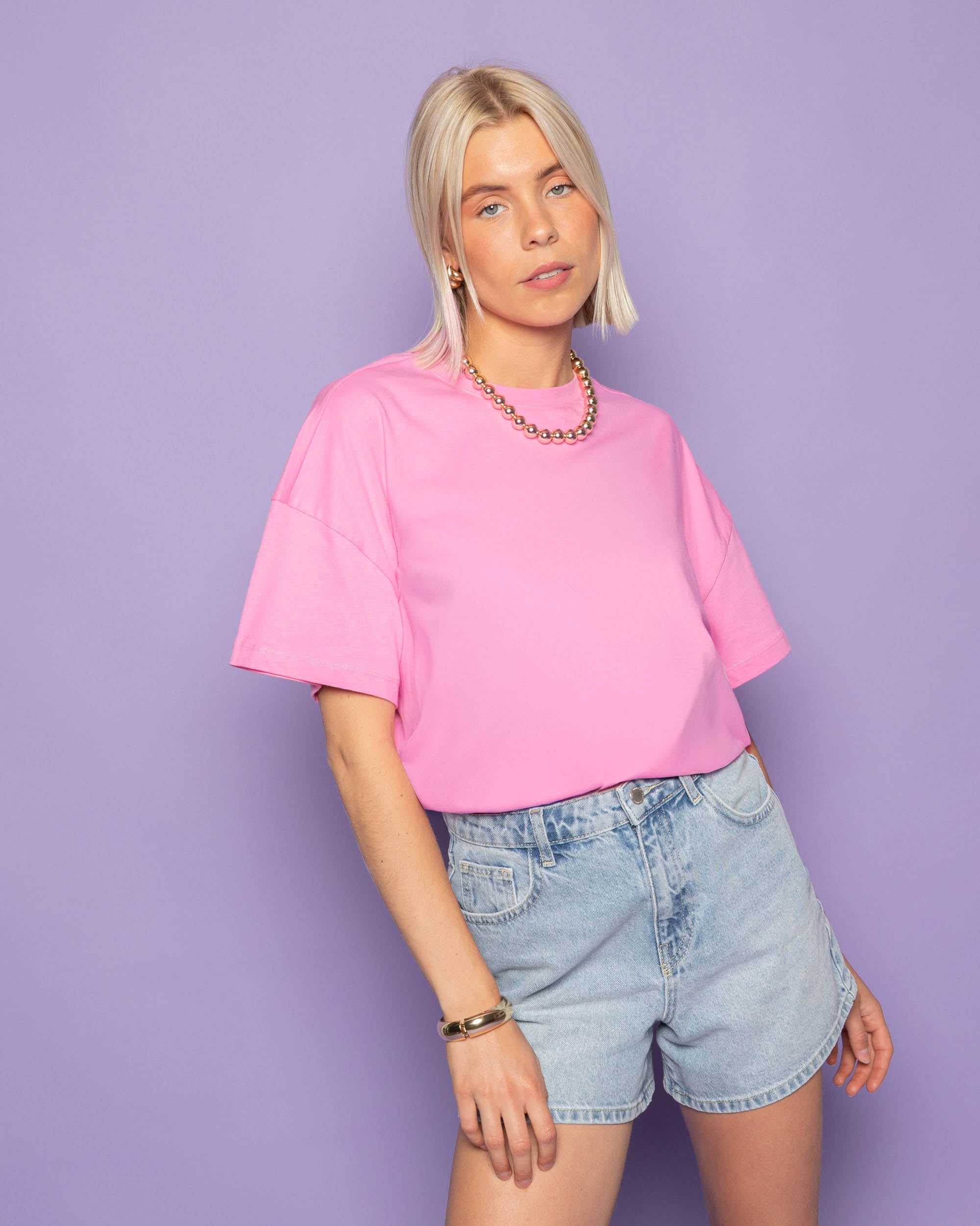 FRESH LEMON OVERSIZED TEE ROZE