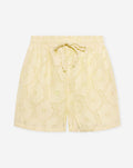 FLUFFY FLOWER JACQUARD SHORTS BUTTER YELLOW