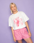 FLOWER OVERSIZED TEE CREAM