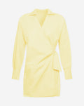 JANE WRAP BLOUSE DRESS BUTTER YELLOW