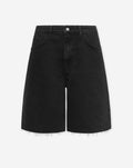 BAGGY DENIM JORT ZWART