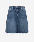 BAGGY DENIM JORT DONKERBLAUW