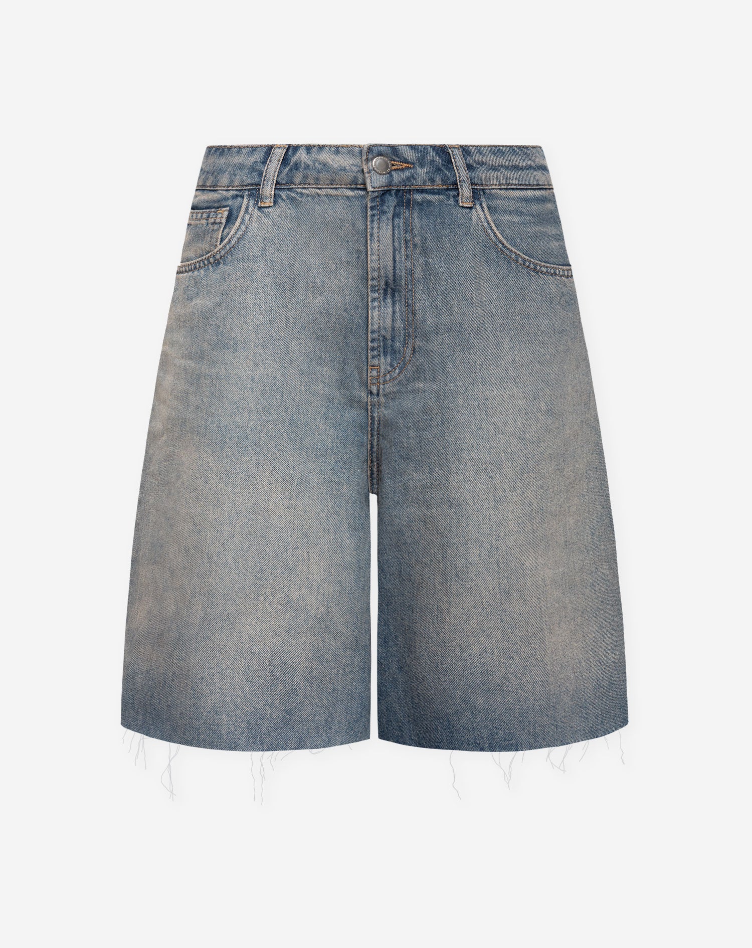 BAGGY DENIM JORT VINTAGE BLAUW